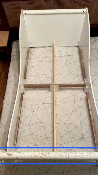 Cama baja infantil blanca 70 cm x 140 cm