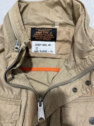 Chaqueta Schott Talla XL Beige