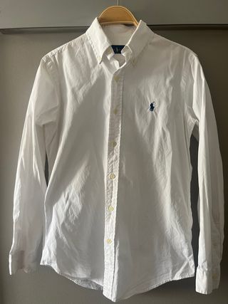 Camisa Polo Ralph Lauren Blanca Talla XS