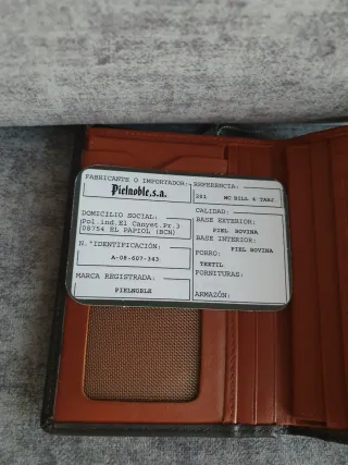 Cartera Pielnoble Marrón Nueva Con Caja