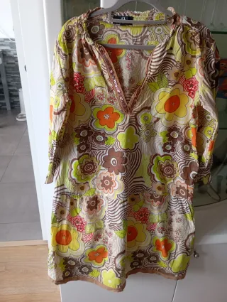 Vestido Kaftan Estampado Floral