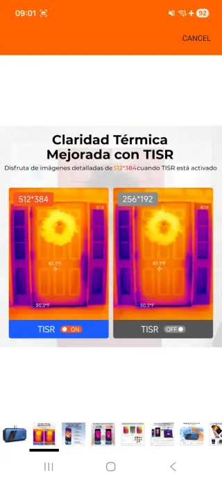 Cámara Térmica TCView para Android