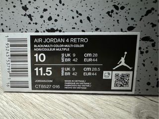 Nike Jordan 4 Retro Red Thunder Talla 44