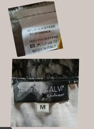 Abito pizzo balze nero e grigio