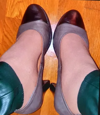 Zapatos de tacón grises 37