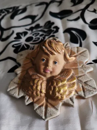 Testa angelo gesso anni '60 presepe