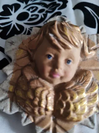 Testa angelo gesso anni '60 presepe