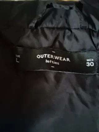 Chaquetón Lefties negro con capucha