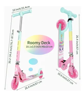 Patinete infantil con luces