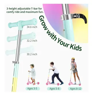 Patinete infantil con luces