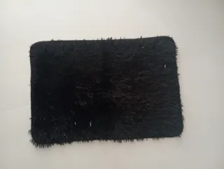 Alfombra de baño de terciopelo negro