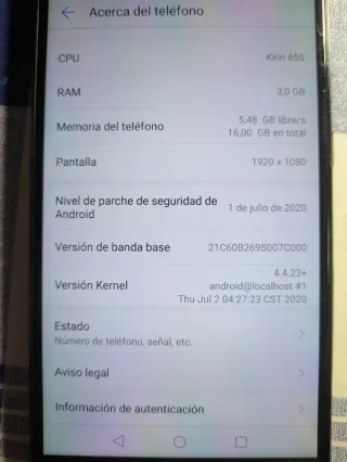 Móvil Huawei Negro