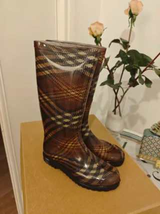 Stivali pioggia fantasia tartan