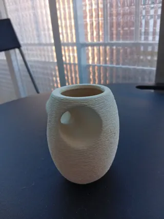 Jabonera y vaso de cerámica beige