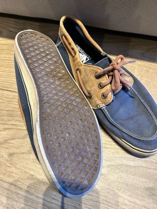Náuticos Vans Azul y Marrón