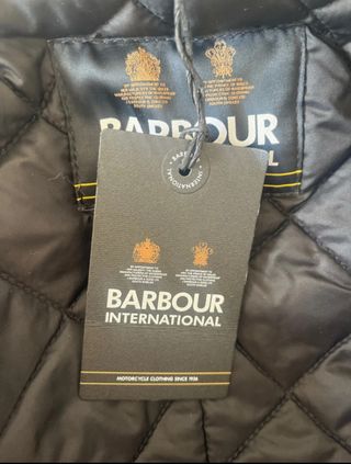 Barbour International Hombre Negra Gris