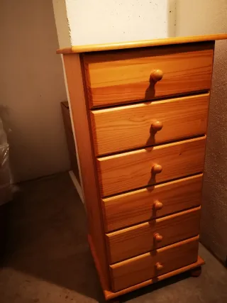 Cómoda de madera 6 cajones