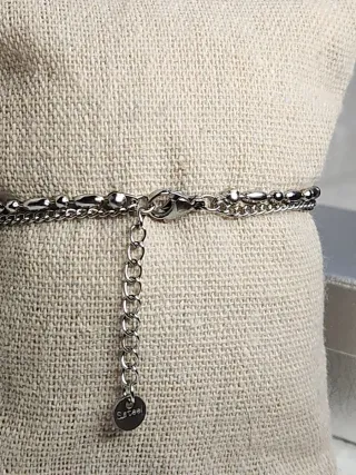 Pulsera acero con dijes de caritas sonrientes