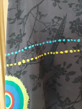 Falda Desigual .T 36-38 Estampada Multicolor