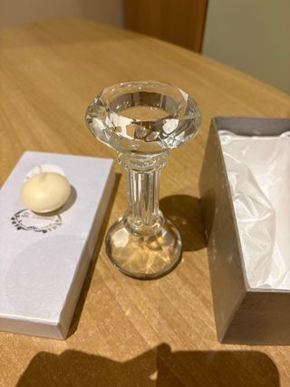 Portacandele in vetro bomboniera