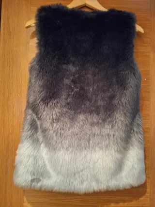 Chaleco pelo Zara gris degradado talla 13- 14