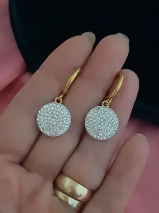 Pendientes Aro Baño Oro Circonitas