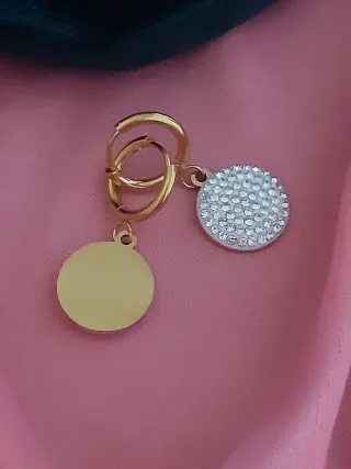 Pendientes Aro Baño Oro Circonitas