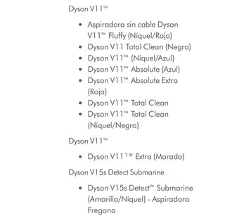 Kit Limpieza Detalle Dyson original sin estrenar.