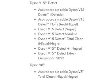 Kit Limpieza Detalle Dyson original sin estrenar.