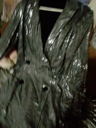 Vestido de fiesta lentejuelas plateado