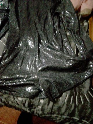 Vestido de fiesta lentejuelas plateado