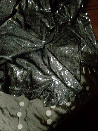 Vestido de fiesta lentejuelas plateado