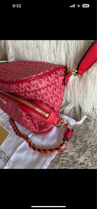 Riñonera Michael Kors Roja Nueva con Etiquetas