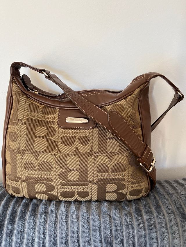 Bolso Burberry Monogram Marrón y Beige