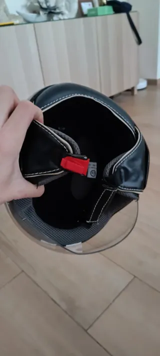 Casco Helix Vintage Semi Integral Negro/Blanco