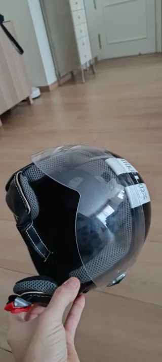 Casco Helix Vintage Semi Integral Negro/Blanco