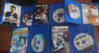 Lote 5 Juegos PS2: F1 2003, Guitar Hero II, NBA 2K