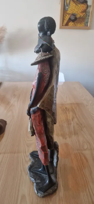 Figura decorativa pareja africana