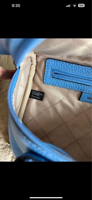 Riñonera Michael Kors Azul y Dorada Nueva