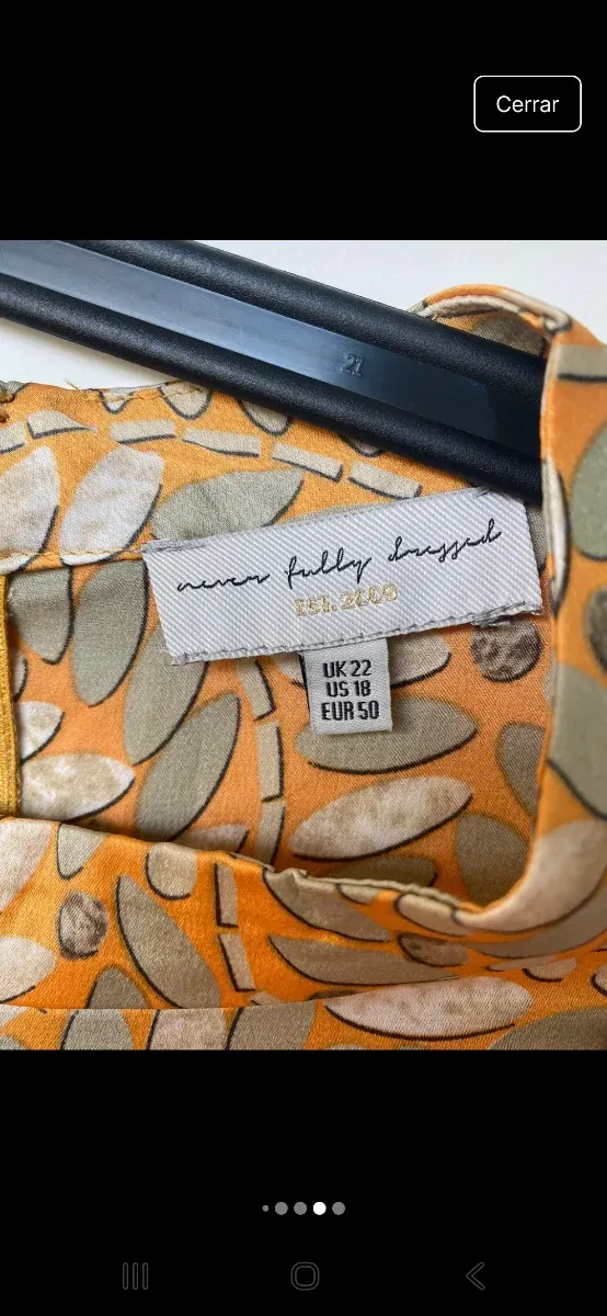 Vestido Never Fully Dressed Talla 50