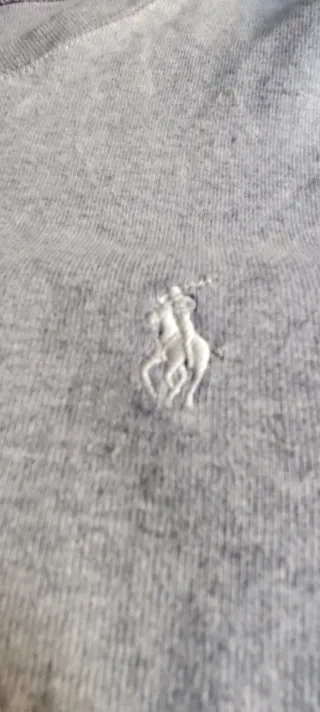 Jersey Polo Ralph Lauren mujer gris algodón