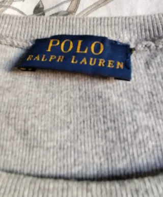 Jersey Polo Ralph Lauren mujer gris algodón