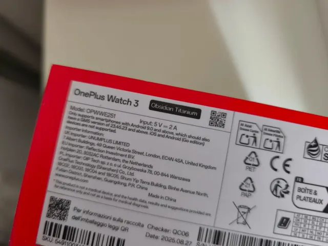 Pacchetto OnePlus 15 + Watch 3, Global, garanzia Spagna