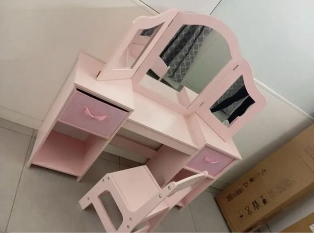 Tocador infantil niña maquillaje rosa nuevo