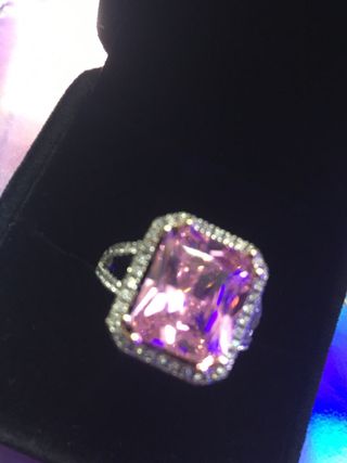 Anillo de compromiso plata con cuarzo rosa