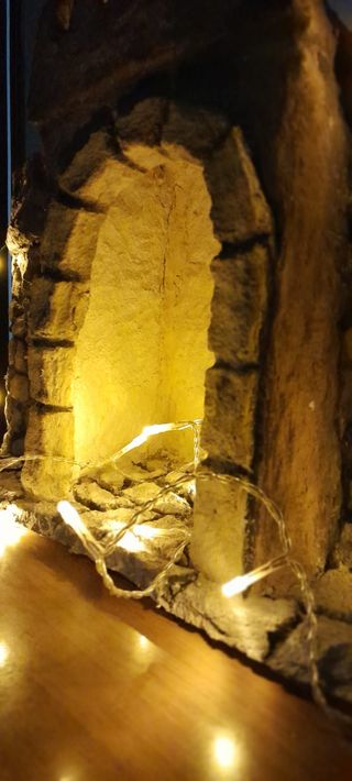 Castillo Herodes artesanal Belén Navidad 25 cm