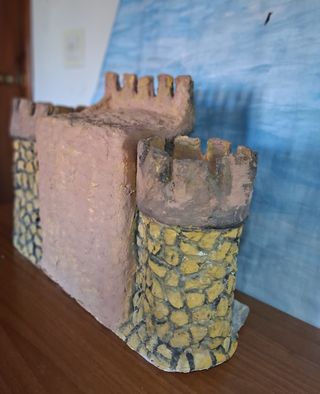 Castillo Herodes artesanal Belén Navidad 25 cm