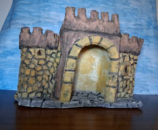 Castillo Herodes artesanal Belén Navidad 25 cm