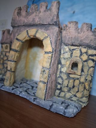 Castillo Herodes artesanal Belén Navidad 25 cm