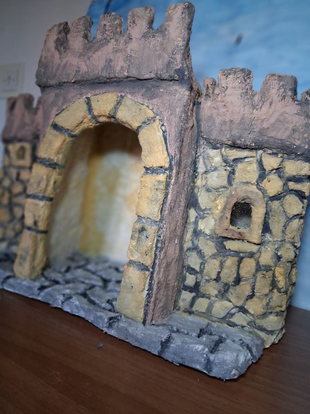 Castillo Herodes artesanal Belén Navidad 25 cm